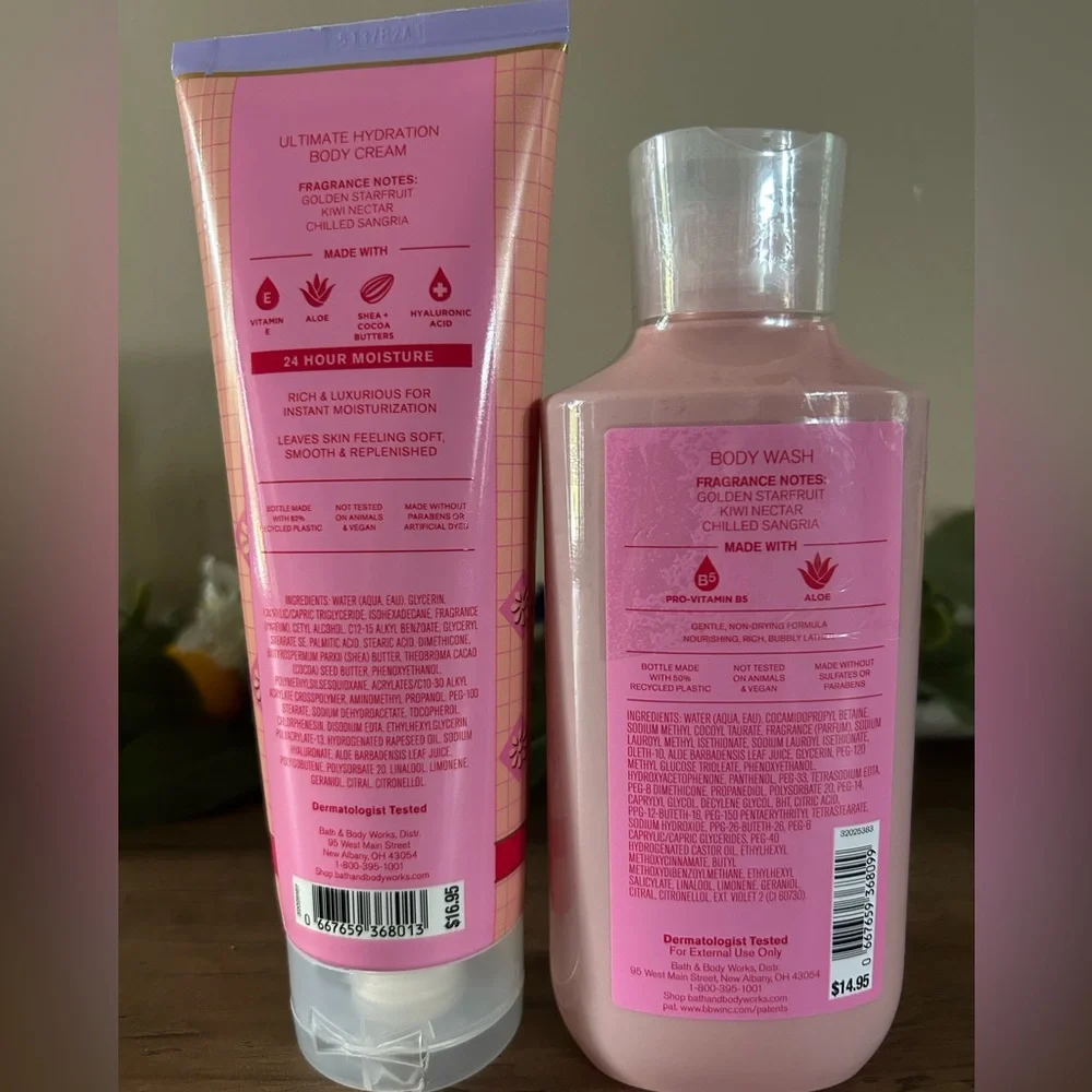 Bath & Body Works Starfruit Sangria Body Care Duo